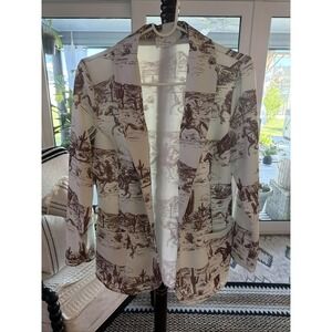 Avery Apparel Company Size Small Wild West Pattern Blazer